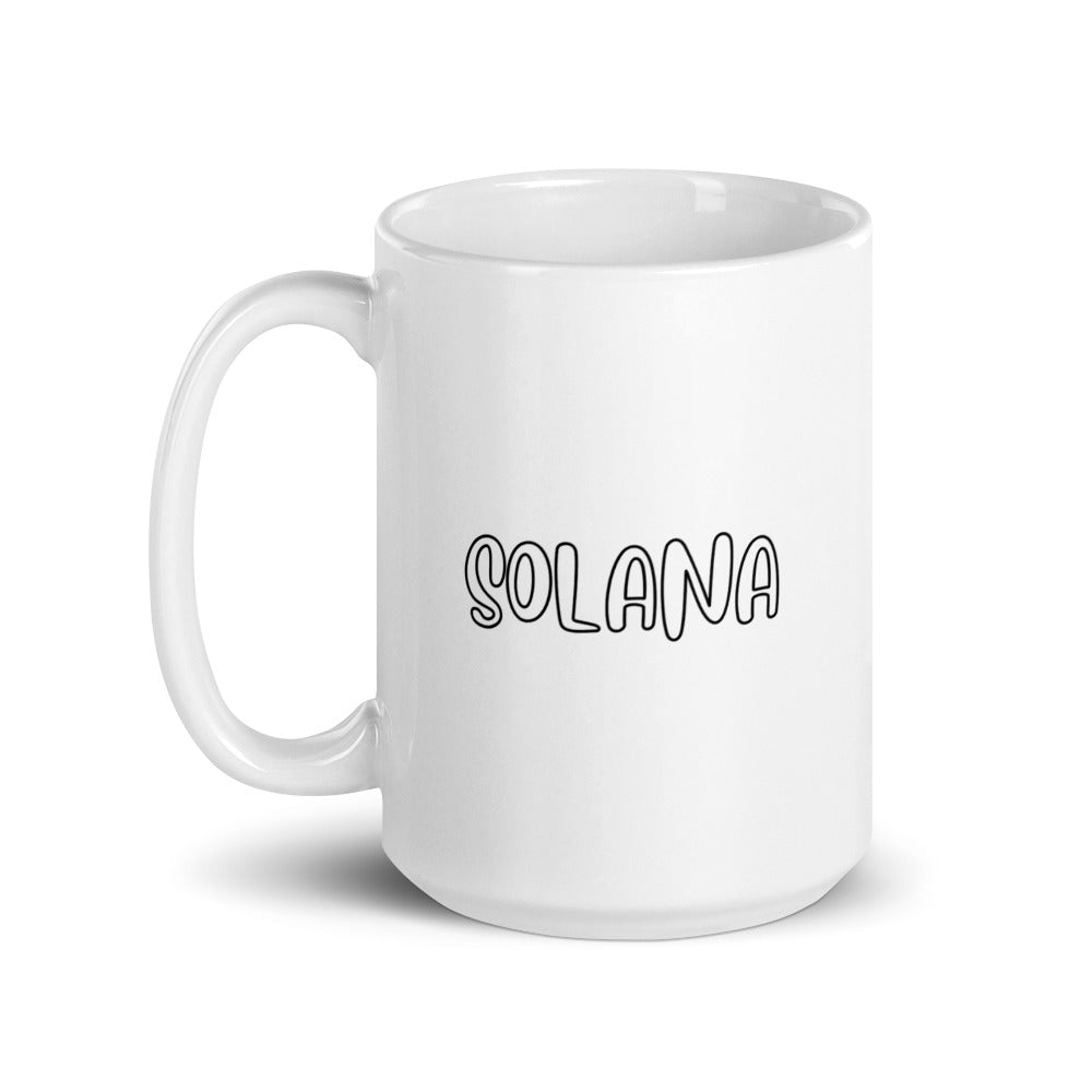 Solana Clear White glossy mug