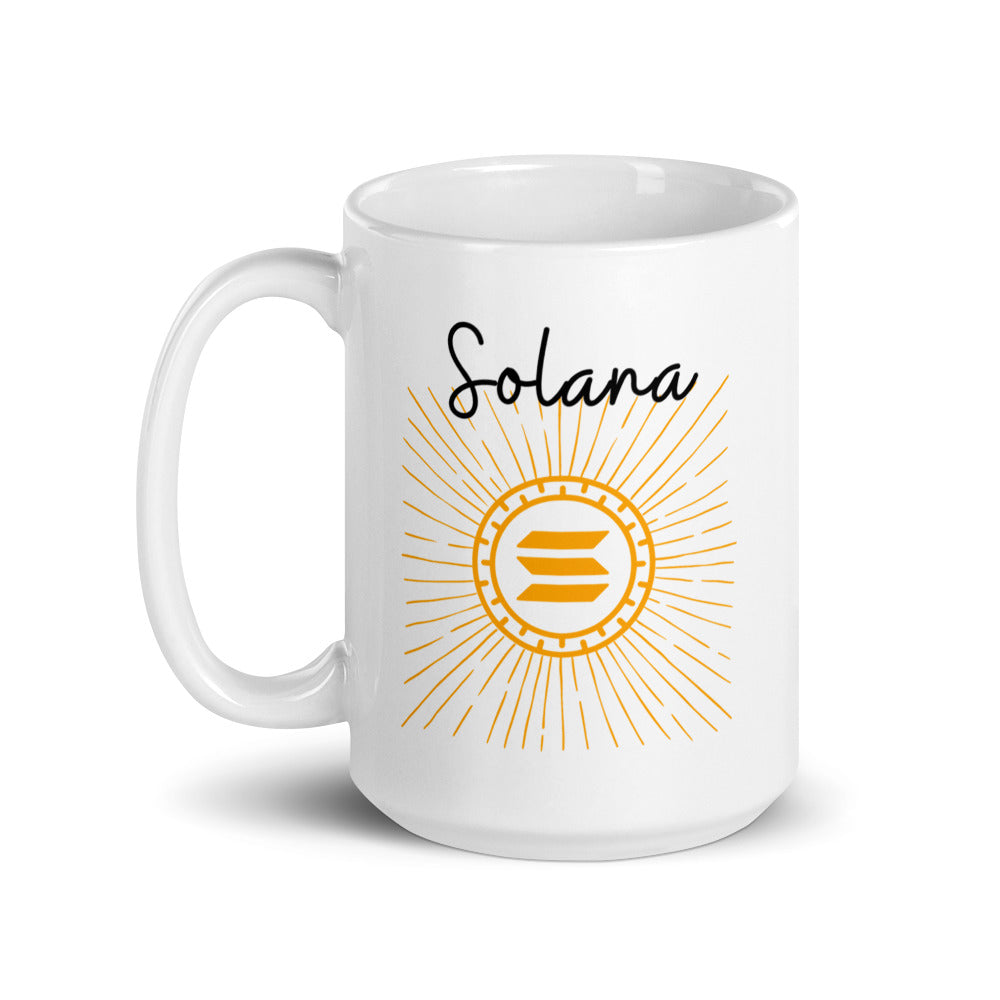 Solana White glossy mug