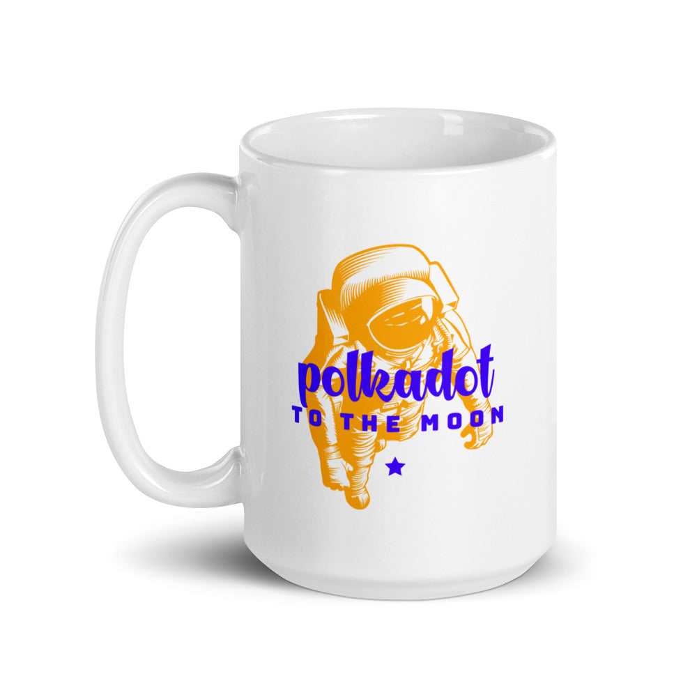 Polkadot White glossy mug