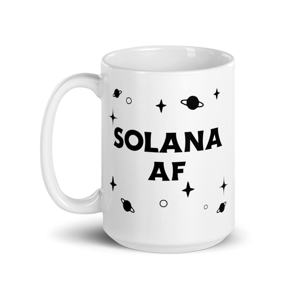 Solana AF White glossy mug