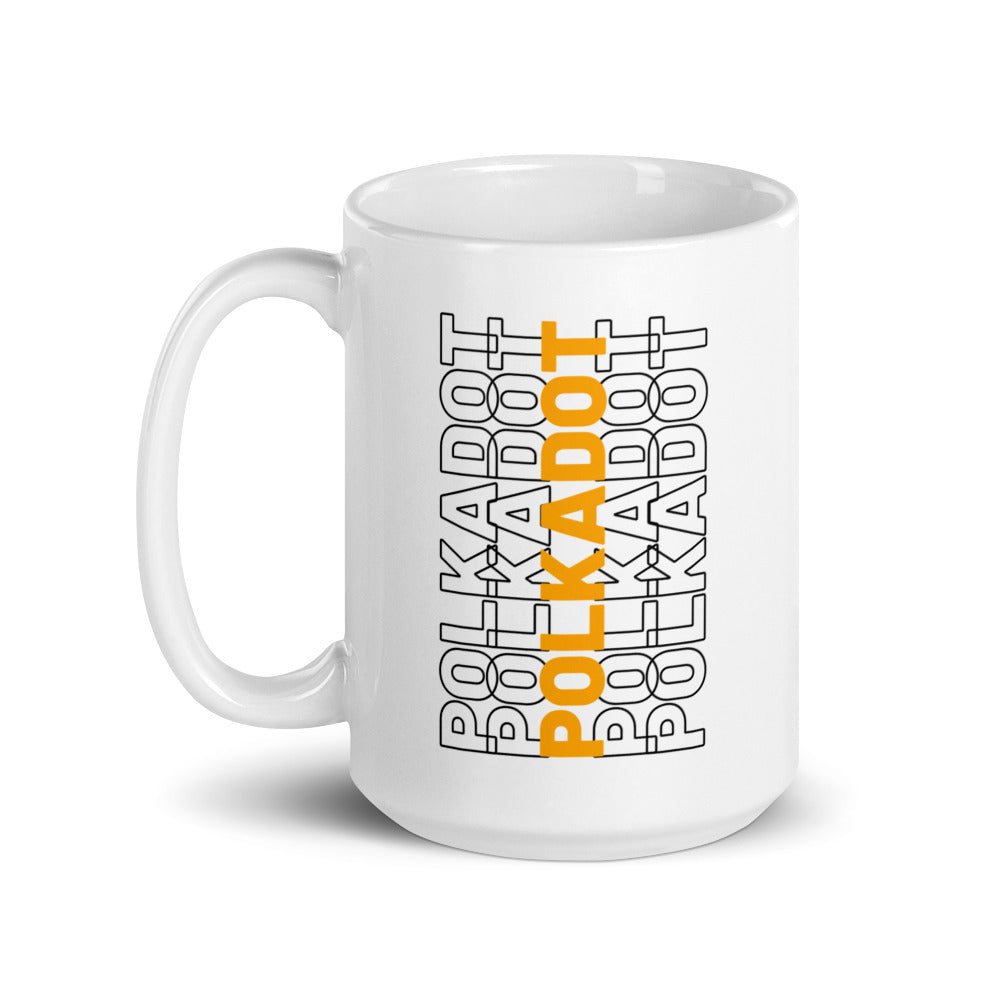 Polkadot White glossy mug