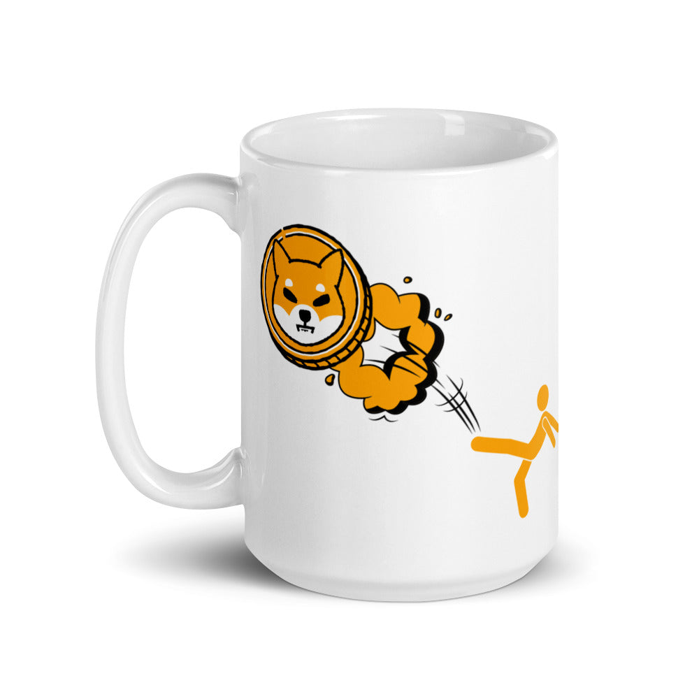Shiba Inu I'm Done White glossy mug