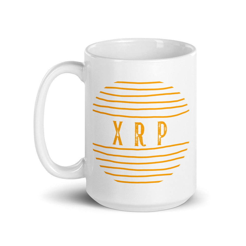 XRP White glossy mug