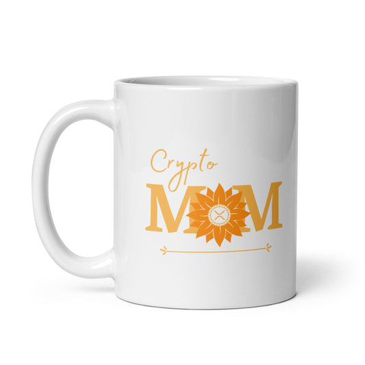 XRP Crypto Mom White glossy mug