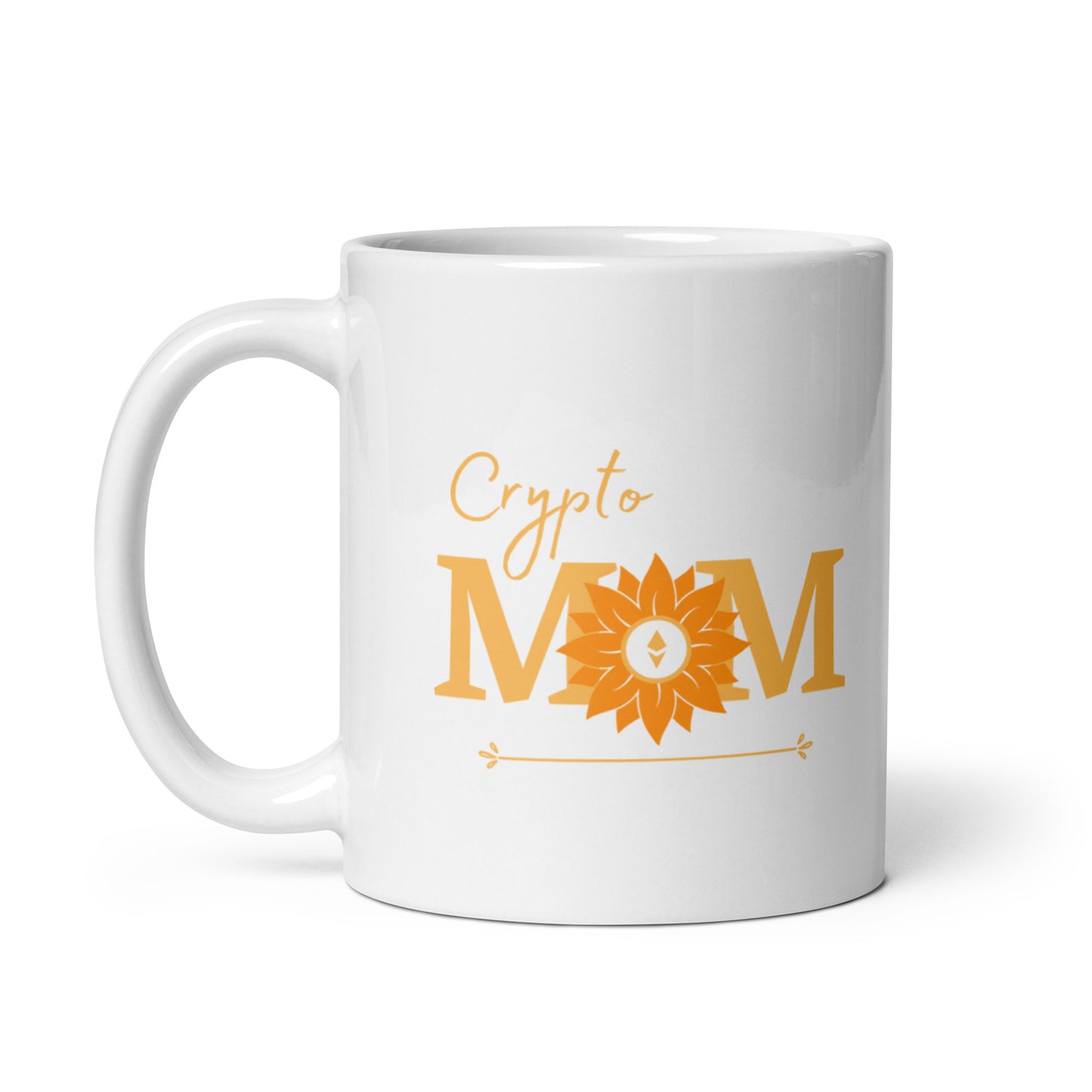 Ethereum Crypto Mom White glossy mug