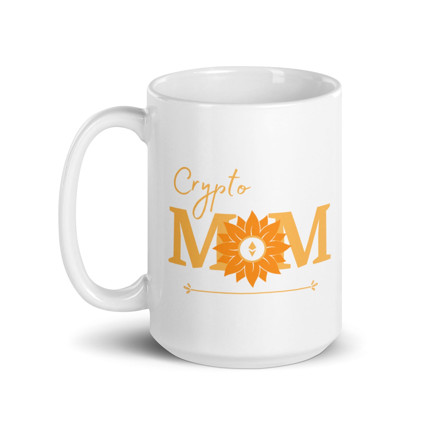 Ethereum Crypto Mom White glossy mug