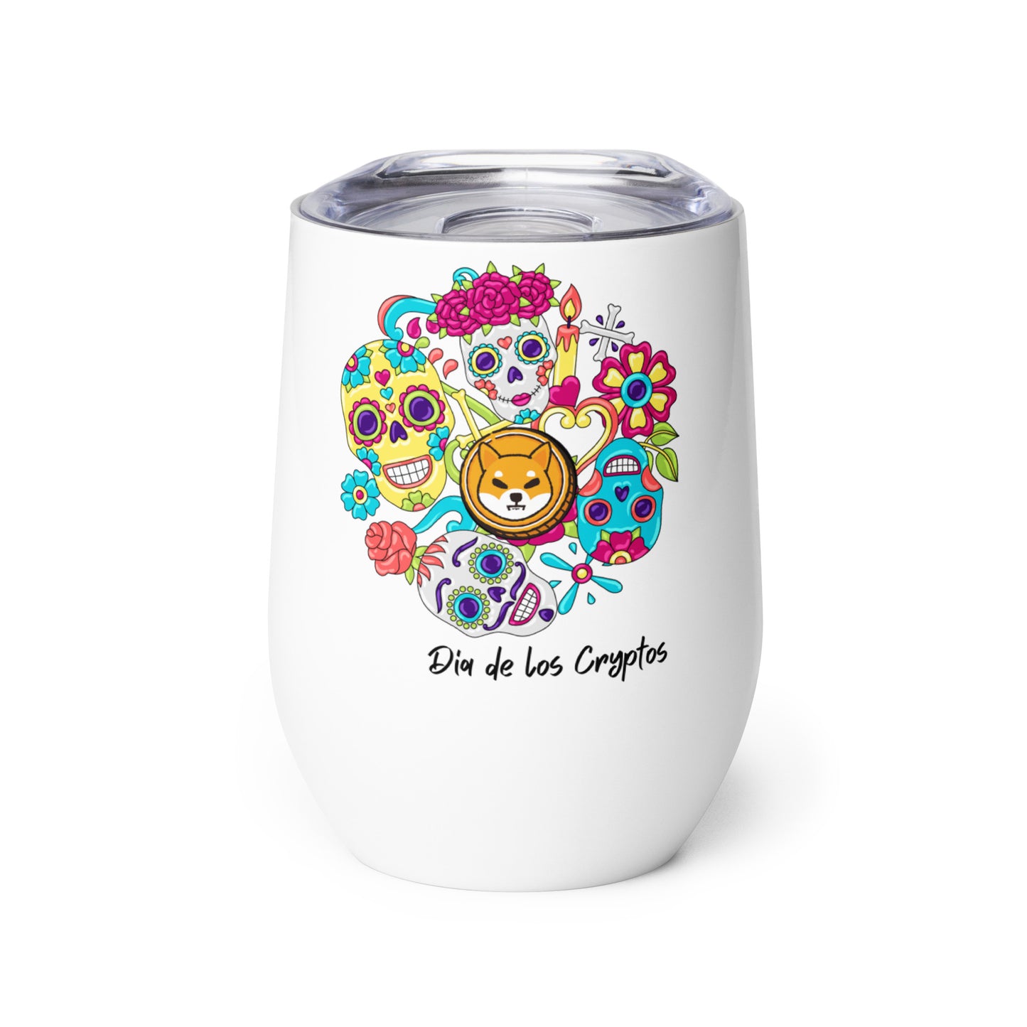 Dia De Los Crypto (Shiba Inu) Wine Tumbler