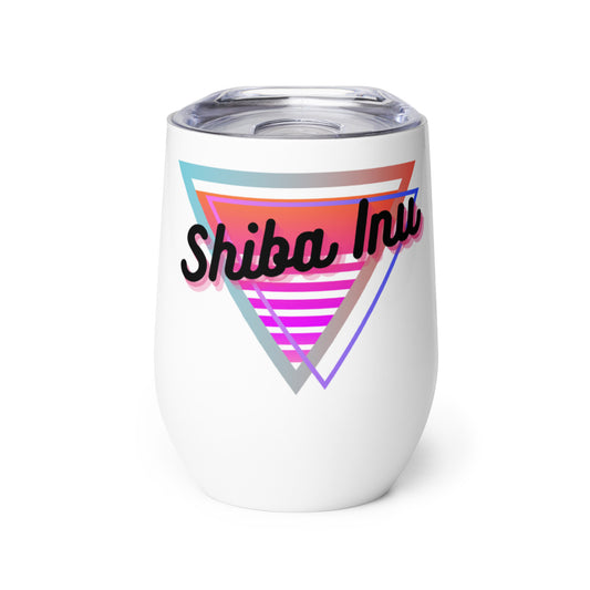 Shiba Inu Neon Triangle Wine Tumbler