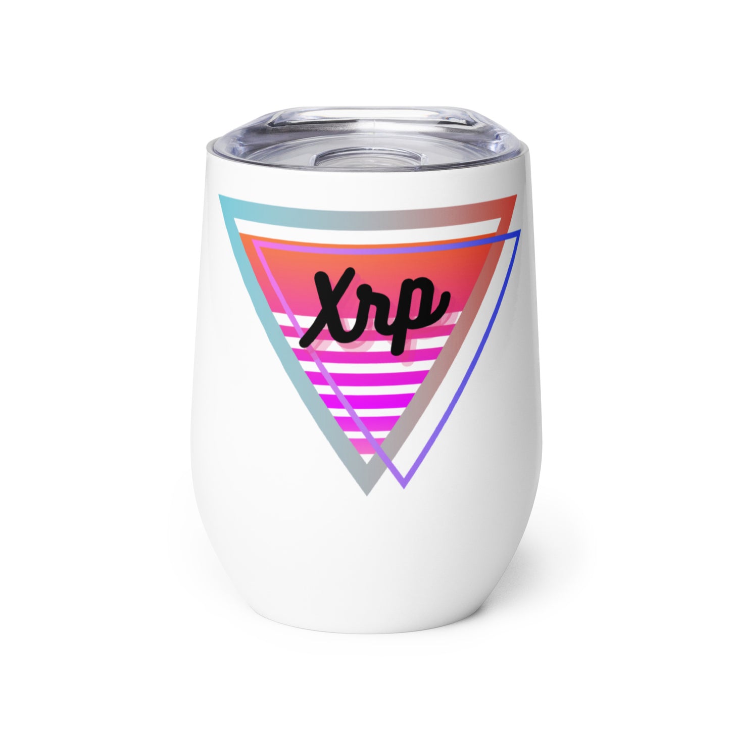XRP Neon Triangle Wine Tumbler