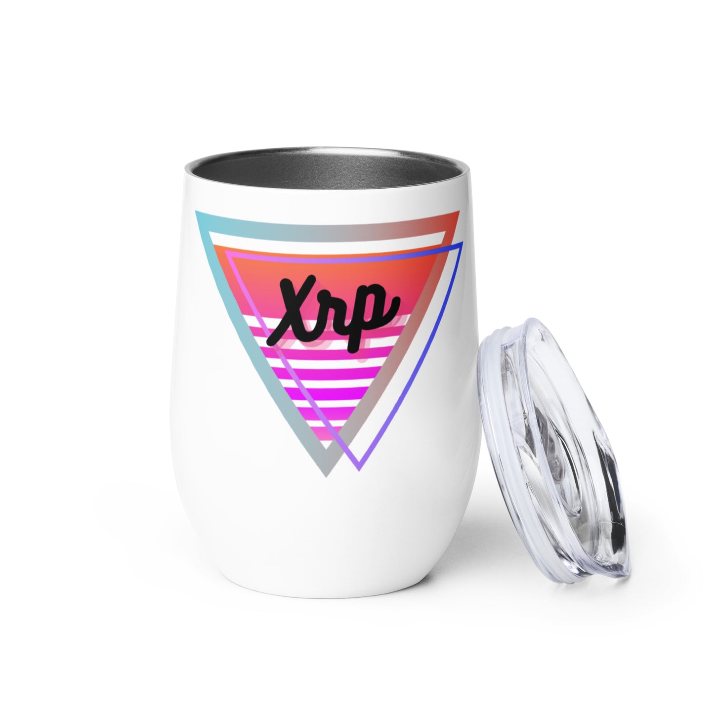 XRP Neon Triangle Wine Tumbler