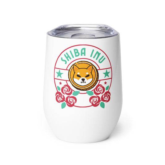 Rosy Shiba Inu Wine Tumbler