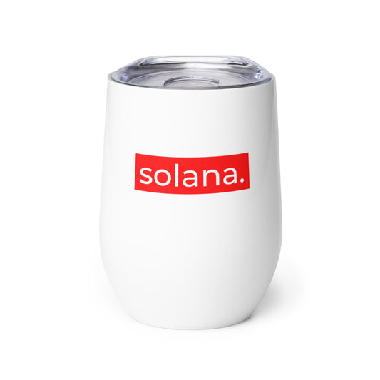 Solana Red Stripe Wine Tumbler