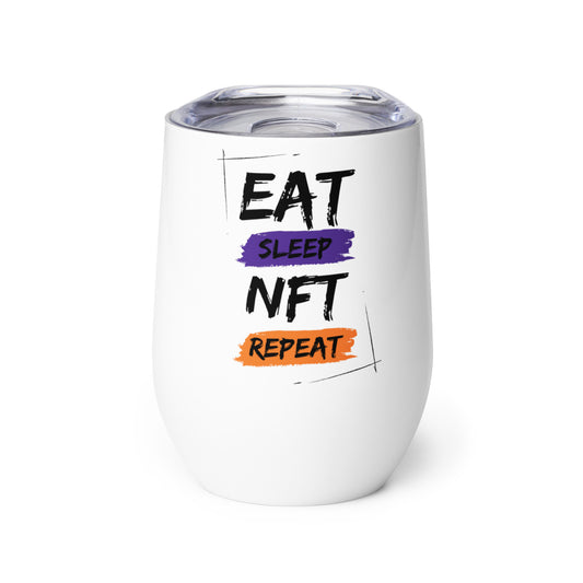Eat Sleep NFT Wine Tumbler